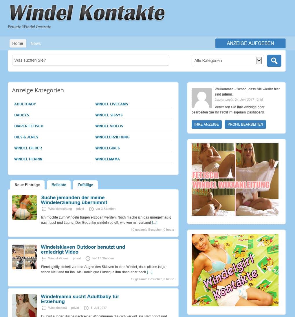 diaper dating Windel Fetischanzeigen
